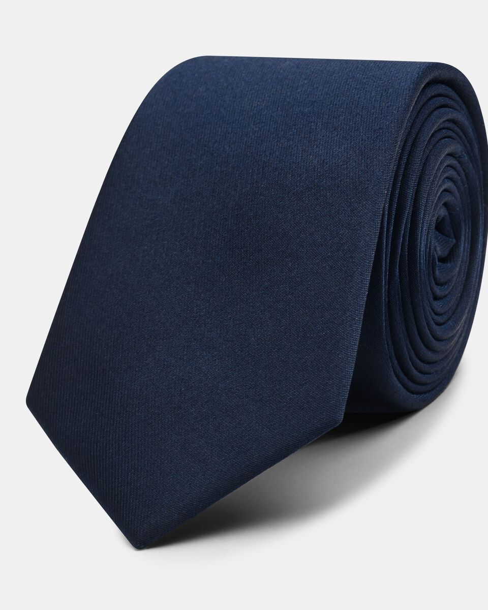 Mens Navy Silk Tie